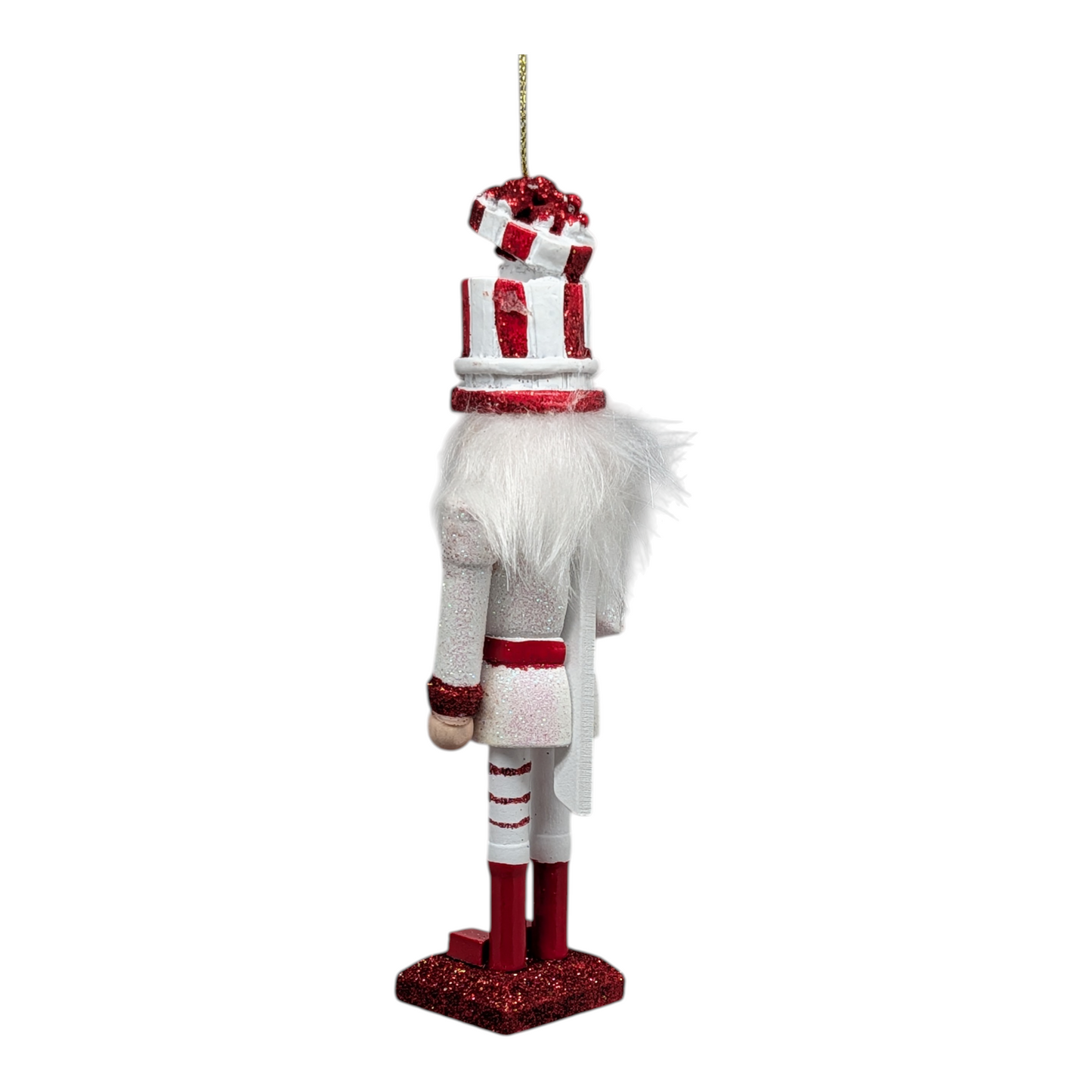 Hollywood 6 inch Wooden Nutcracker - Gift Hat Red/White
