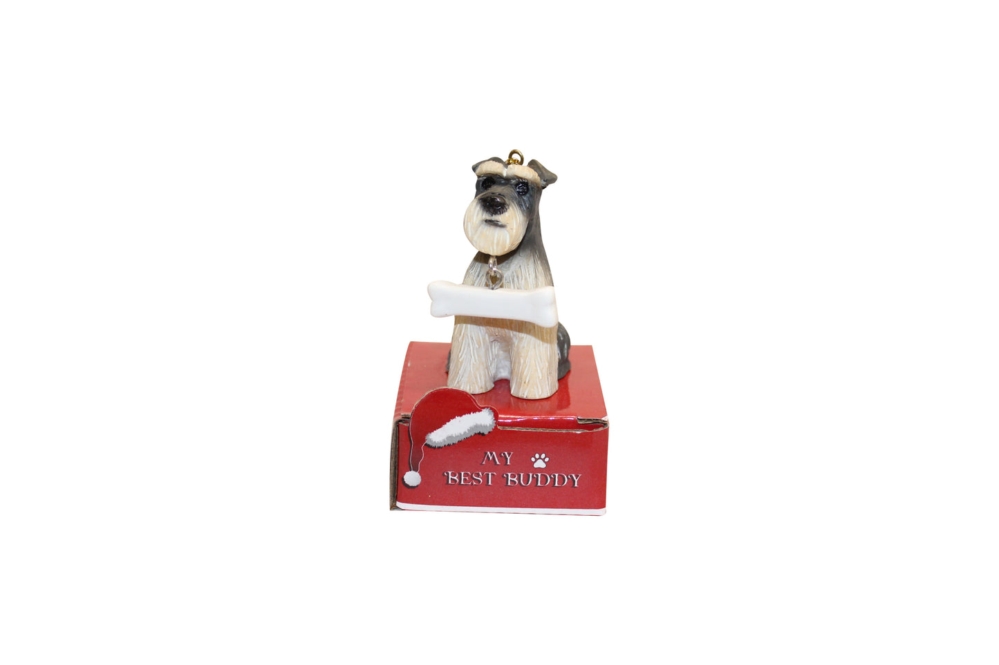 Schnauzer - Uncropped With Bone Ornament