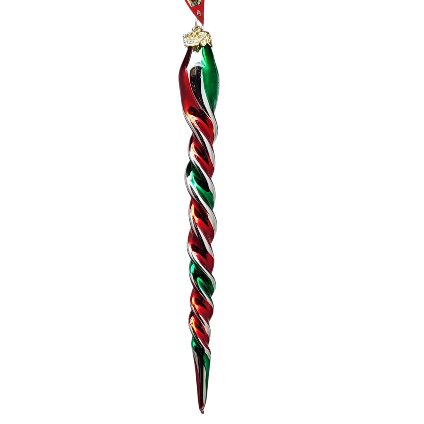 Rainbow Twister Glass Icicle -