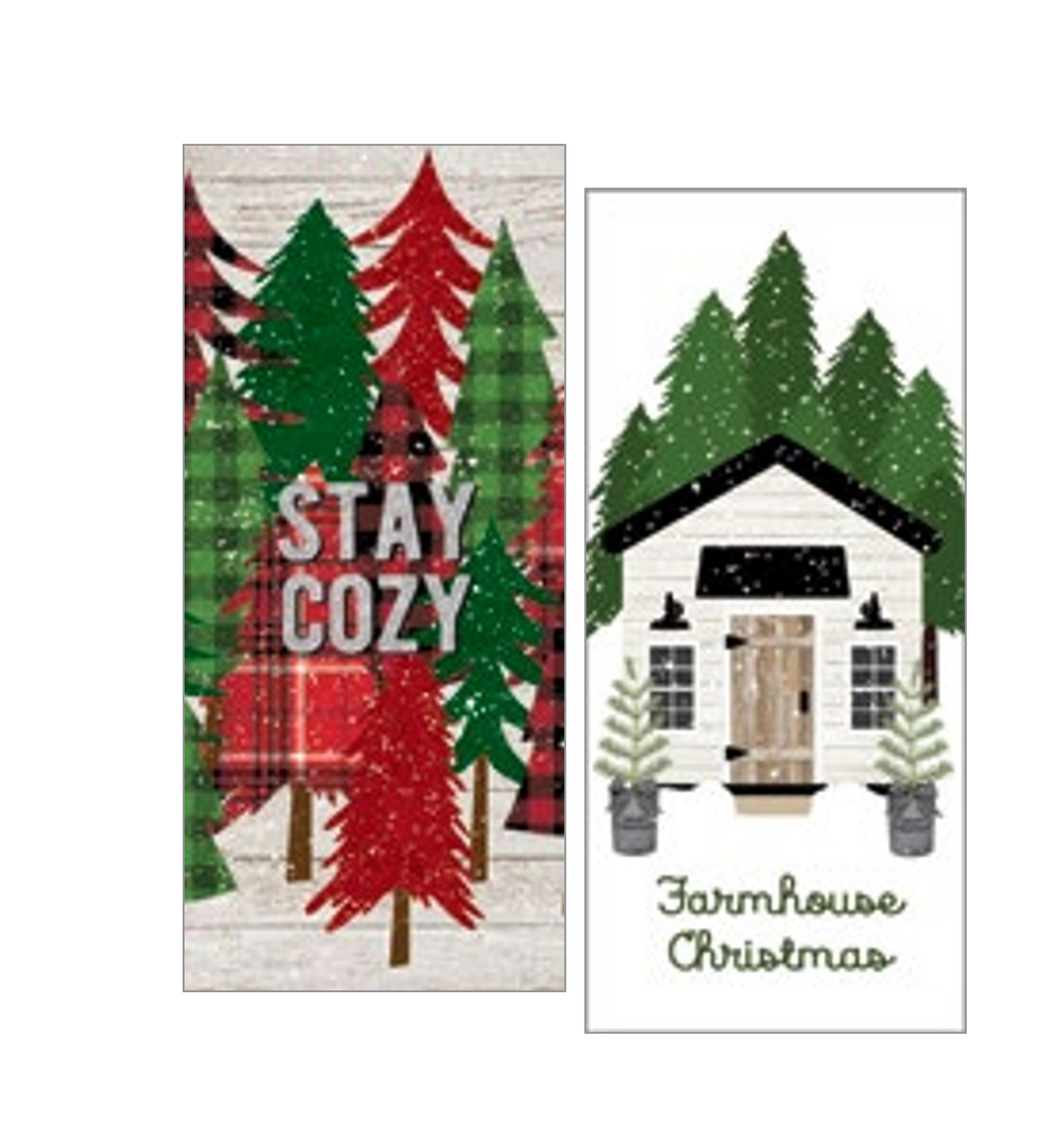Christmas Money Card Holder - Trees/Cabin