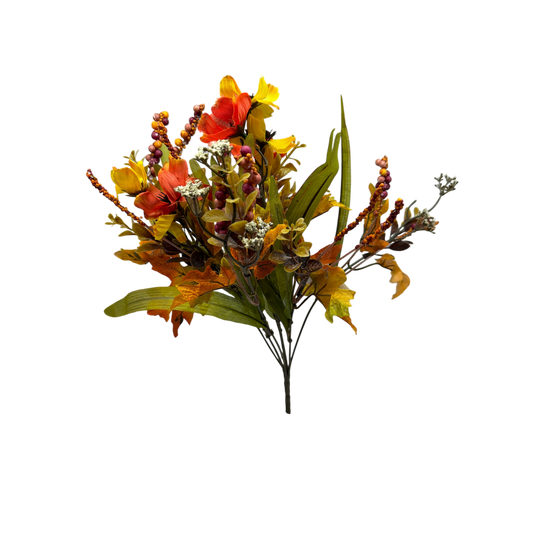 15 inch Faux Mixed Wild Flower Bouquet