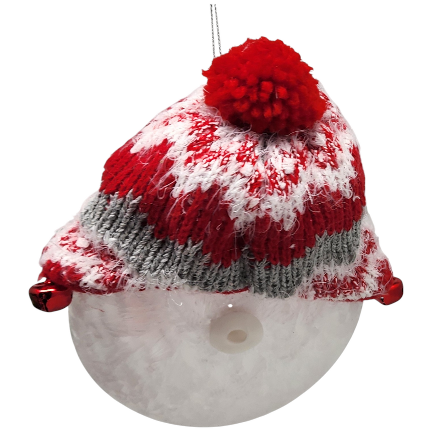 Glass "Lightable" Snowman Ornament - Jolly Snow Hat