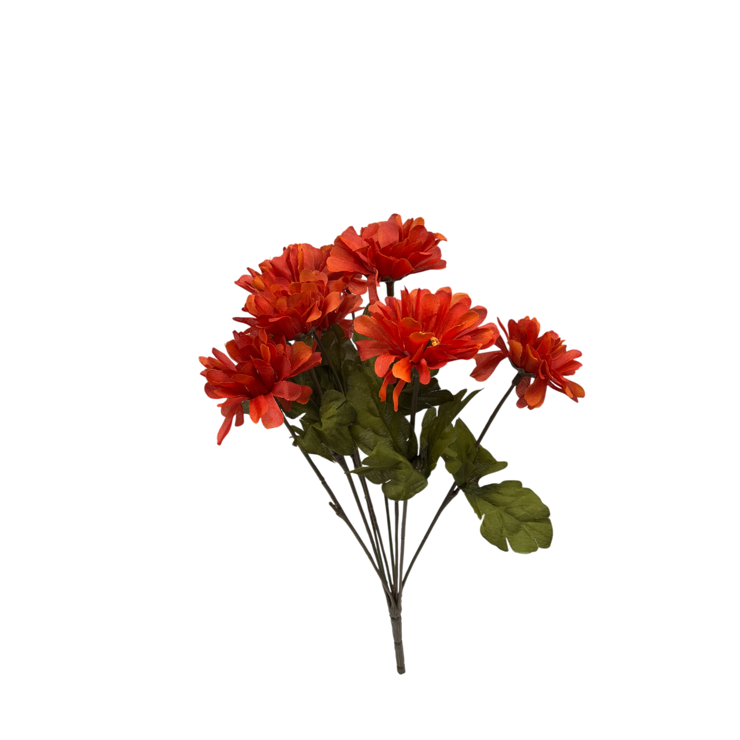 12.5 inch Faux Burnt Harvest Copper Gerbera Bush