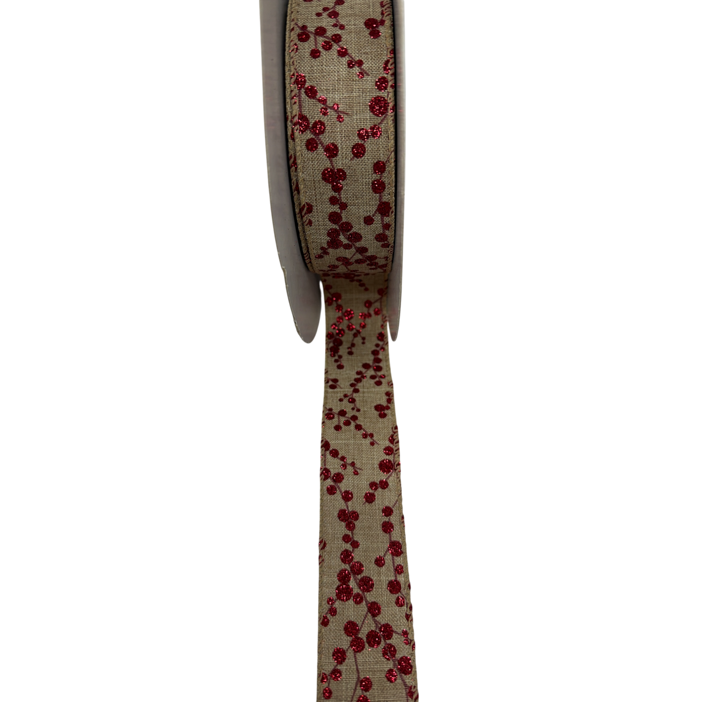 Burlap Berries Ribbon 1.5 inch - By the Yard