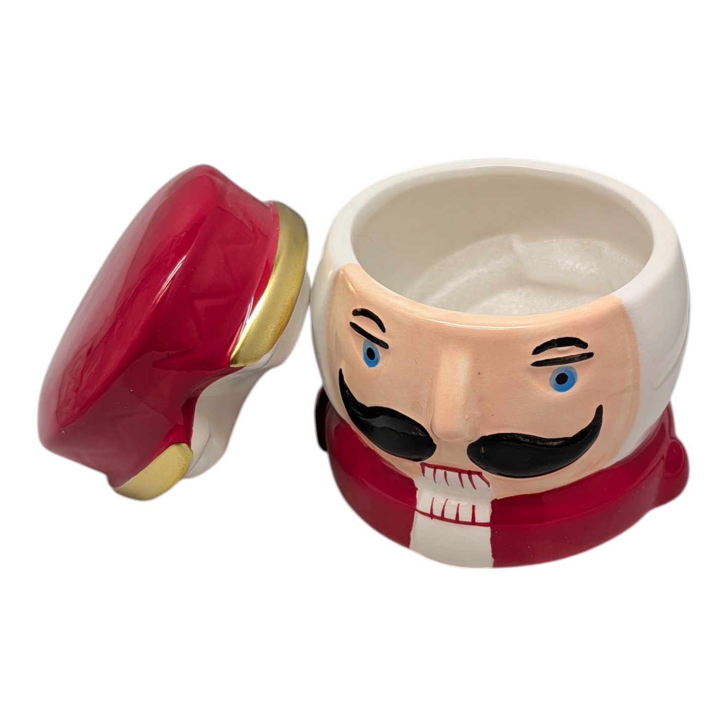 Ceramic Nutcracker Sugar or Spice Bowl