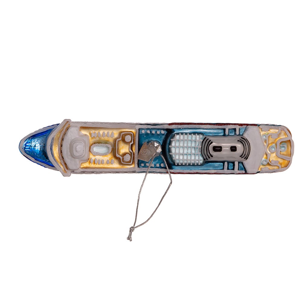 Glass Cruise Ship Ornament