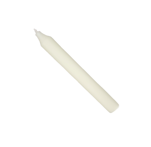 Rustic Taper Dinner Candle - 7 Inch Ivory