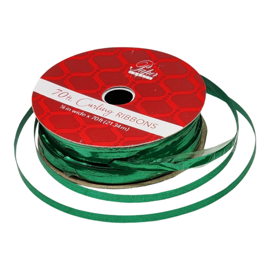 1/8 Inch Curling Ribbon - 70 Feet Long - Green