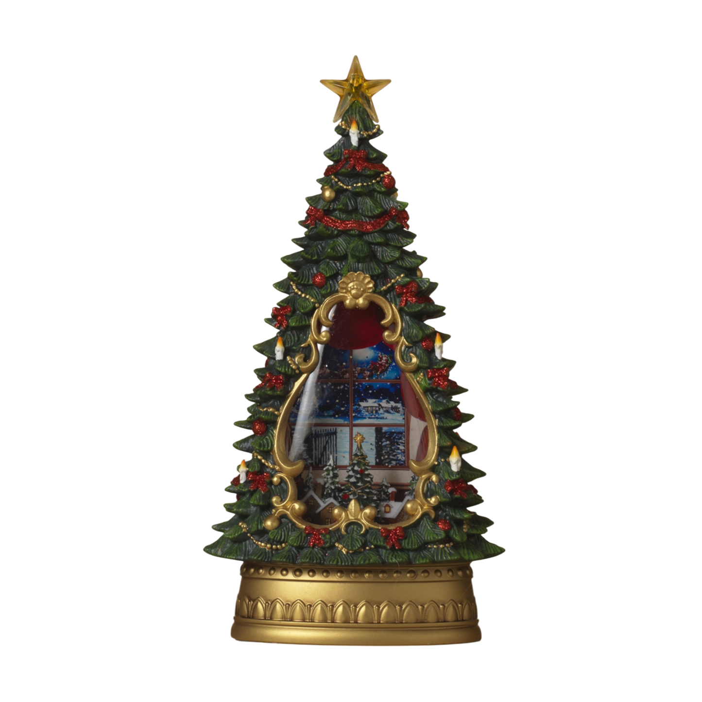 Lighted Tree Spinning Waterglobe -