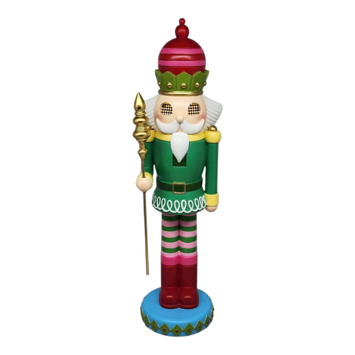 Resin Nutcracker with Moving Digital Eyes - 19 Inch