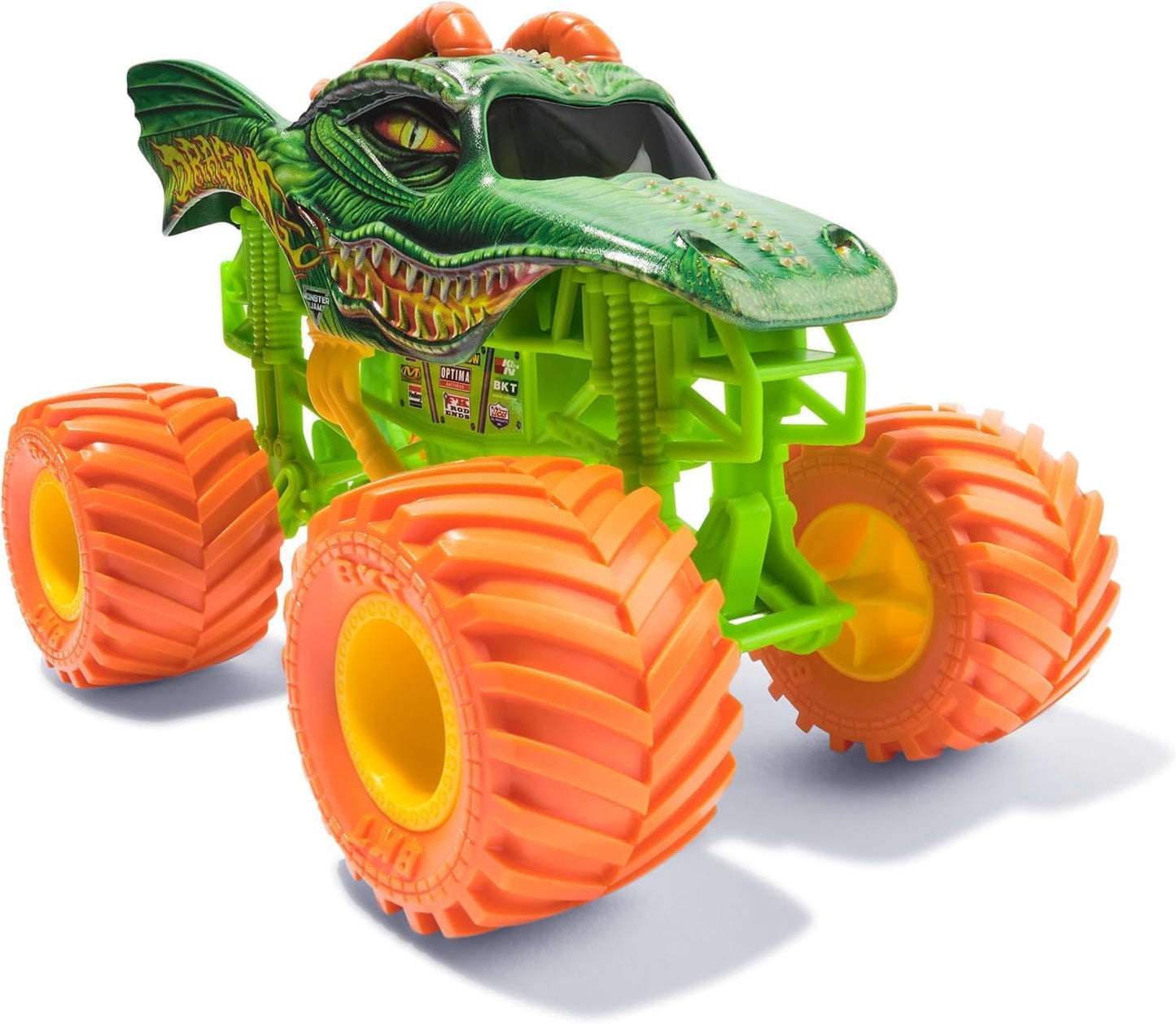 Monster Jam 1:24 Scale Monster Truck - Dragon with Yellow Hubs
