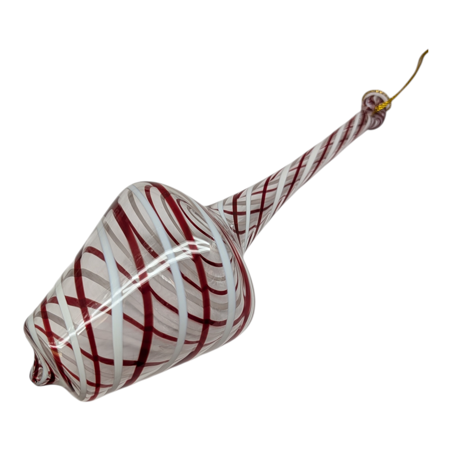 Egyptian Glass Long-Neck Spiral Vase Ornament