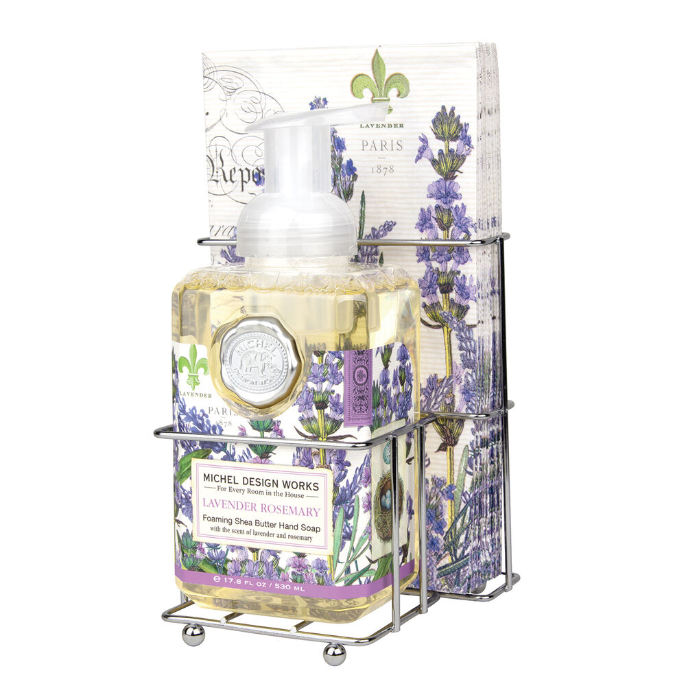 Lavender Rosemary Foaming Hand Soap / Napkin Caddy