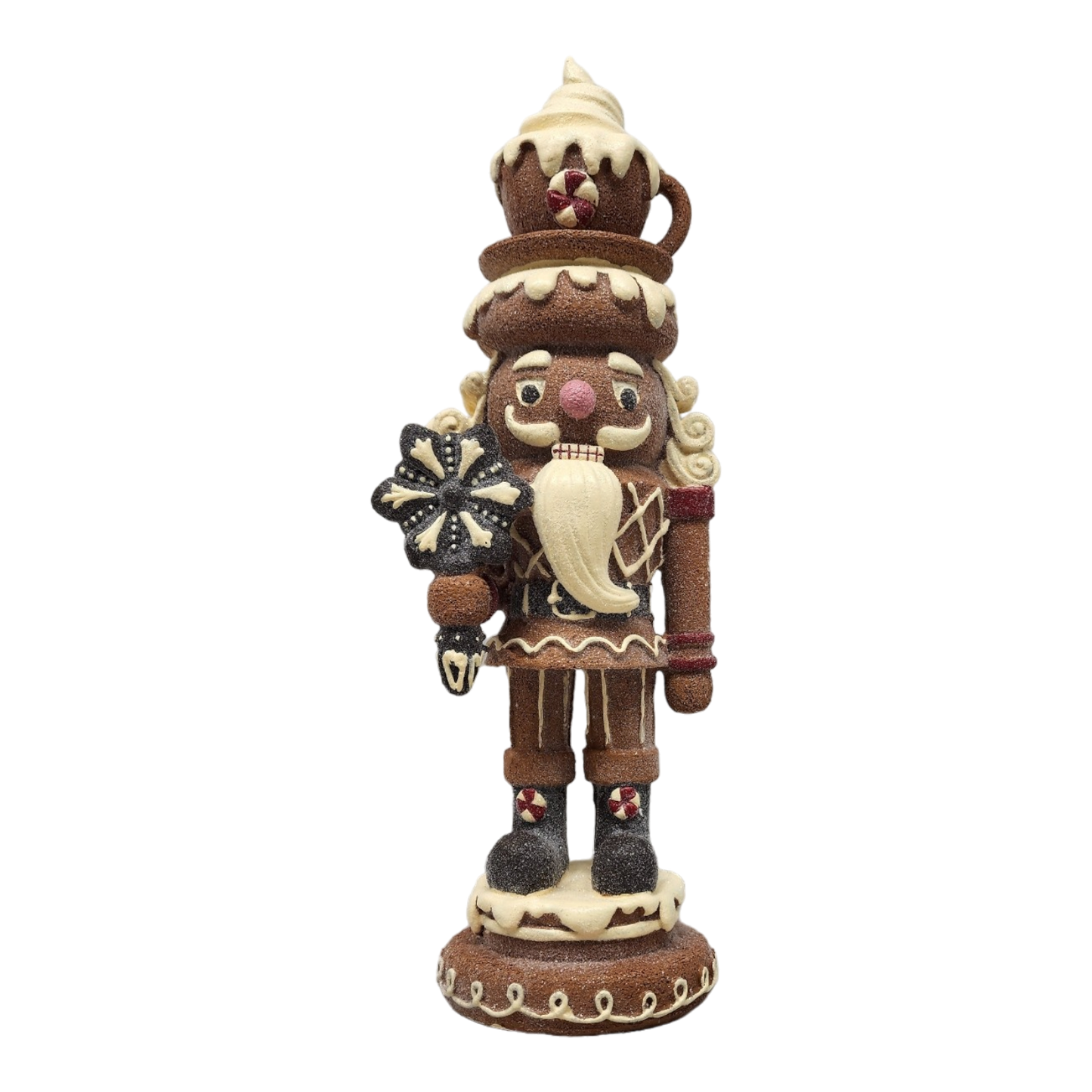 Gingerbread Nutcracker Figurine - Hot Cocoa