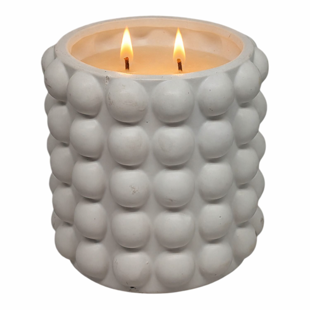 2 Wick Sugar Cookie Scented Candle in Matte White Ceramic Jar