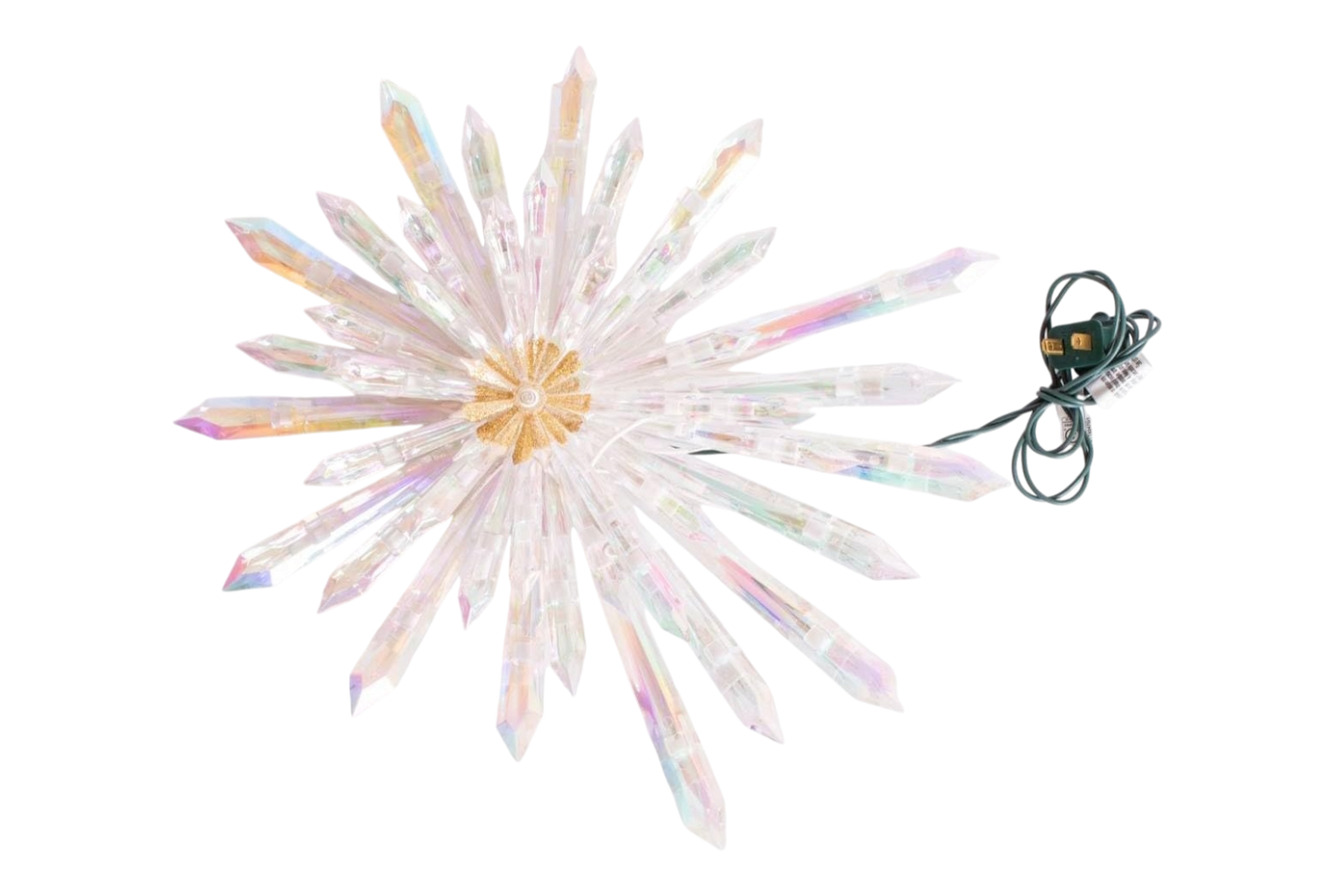 Lighted Acrylic Starburst Tree Topper with 50 Lights