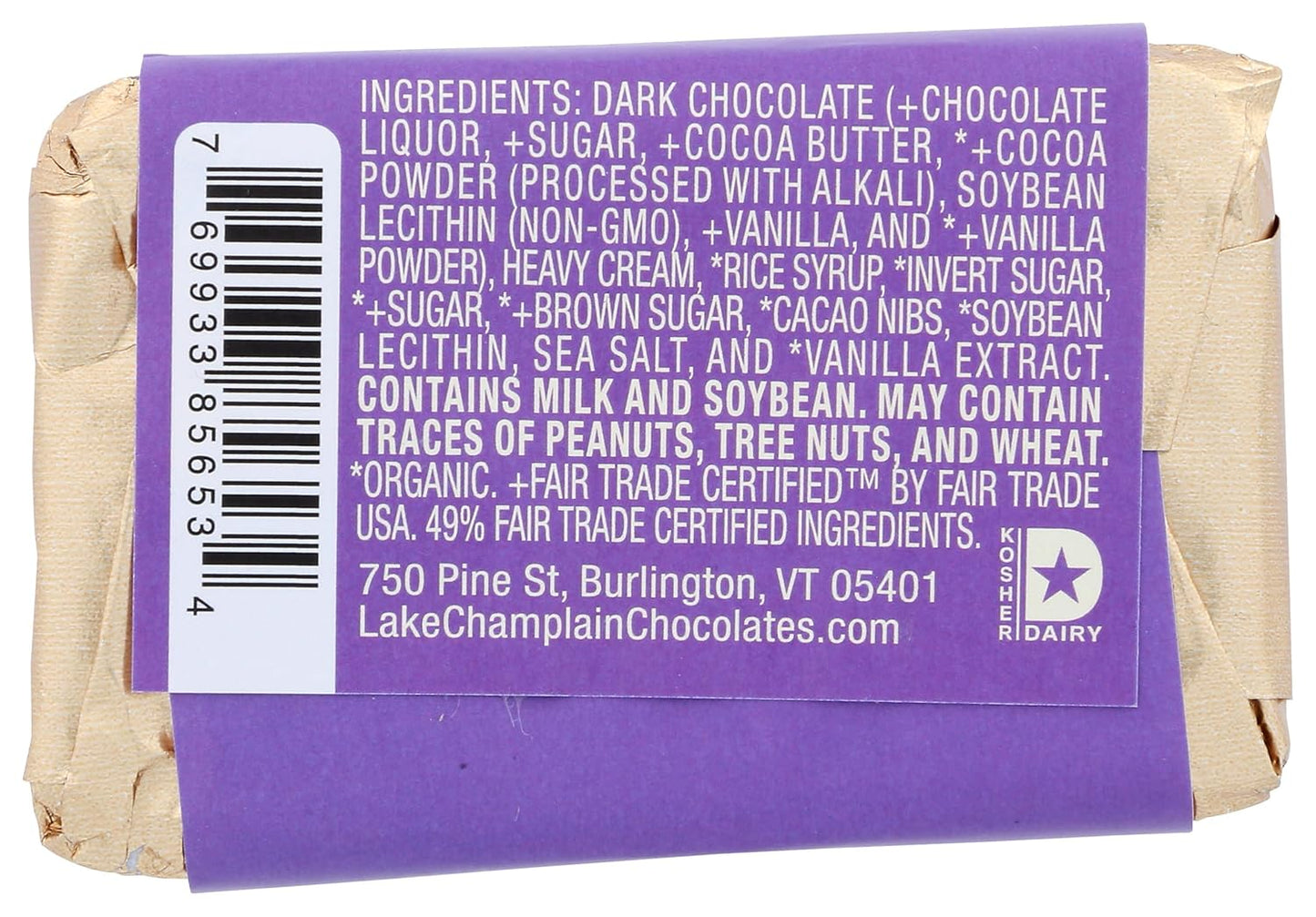 Lake Champlain 5 Star Dark Chocolate Caramel Bar
