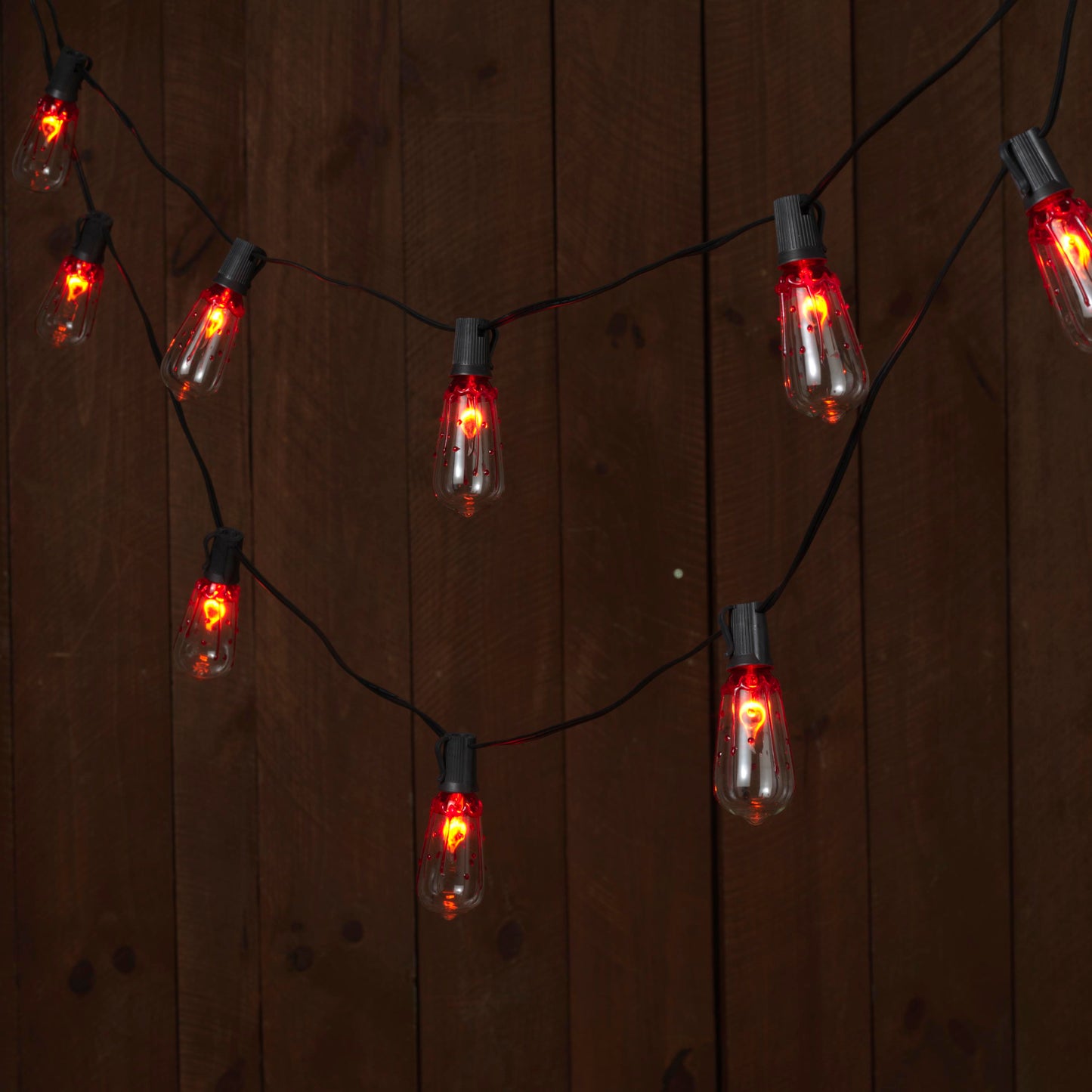 Halloween 10 Light 'Bloody' Flicker Flame Light Set