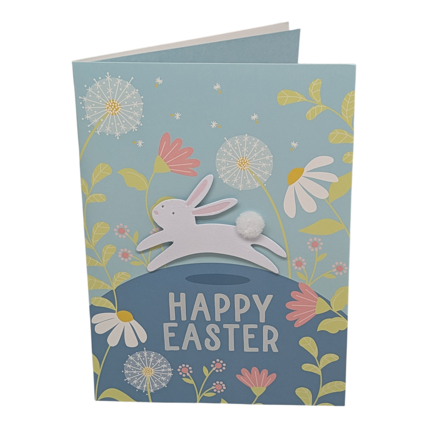 Cotton Tail Bunny and Daisies Easter Card
