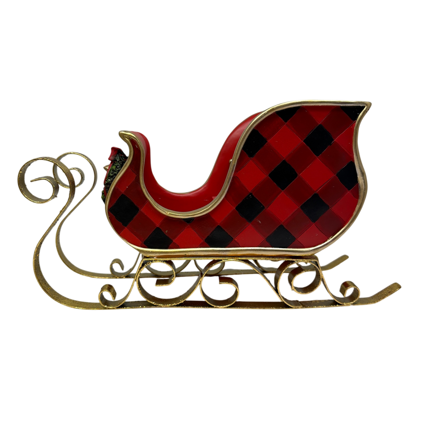 Resin & Metal Holiday Sleigh - Large