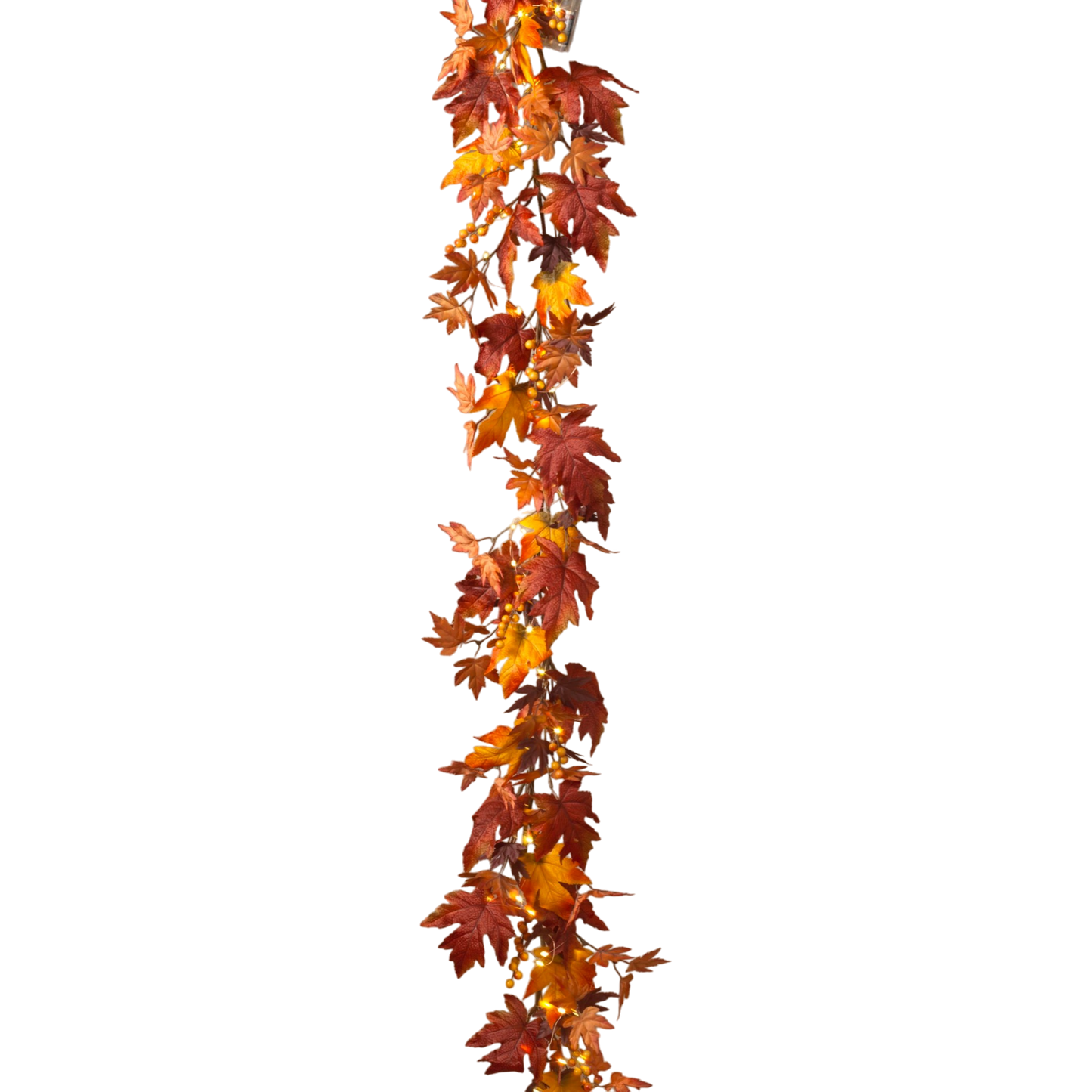 Lighted Harvest Leaf & Berry Garland - 72 Inches