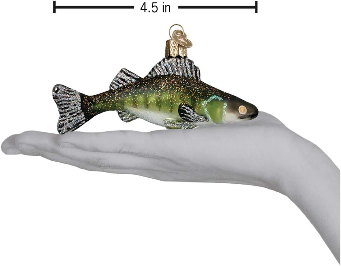 Walleye Fish Glass Ornament