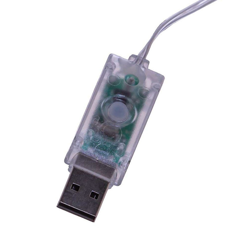 100MM USB Lighted Glass Ball Ornament - Blue