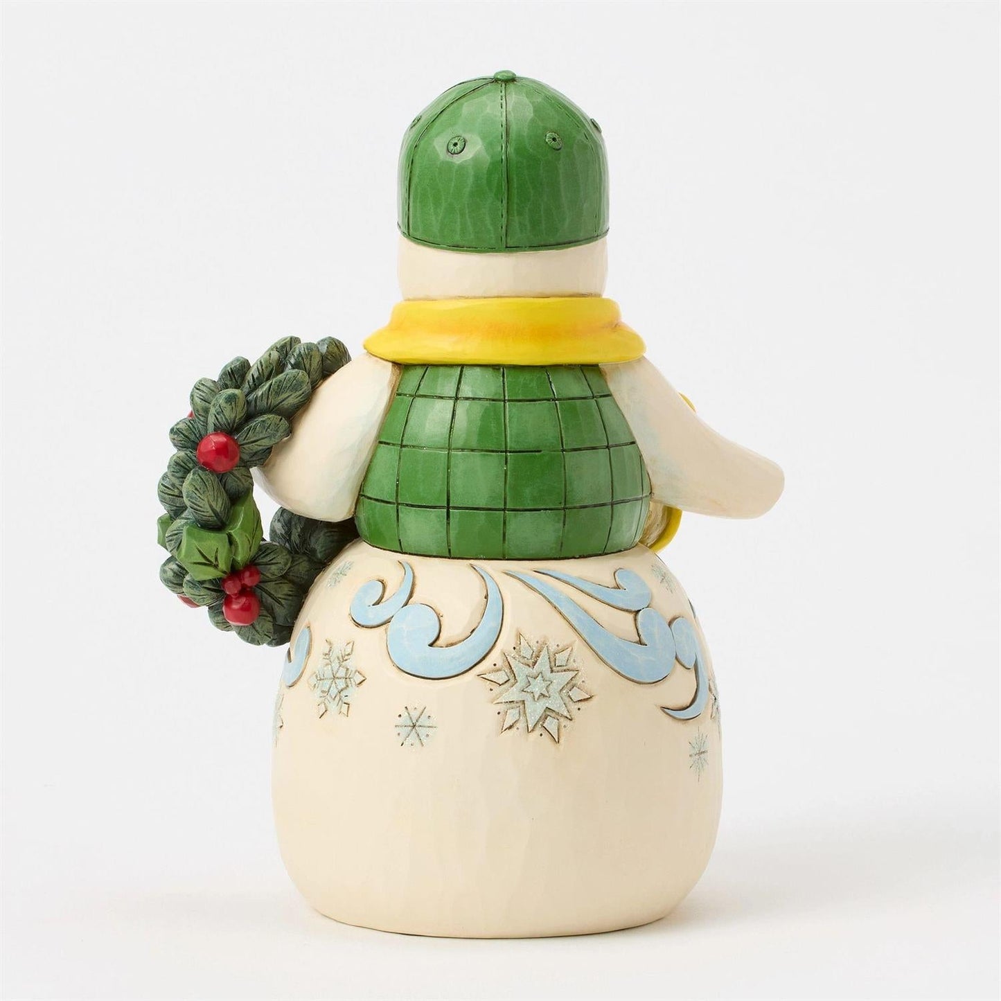 Snowman in John Deere Hat - Figurine
