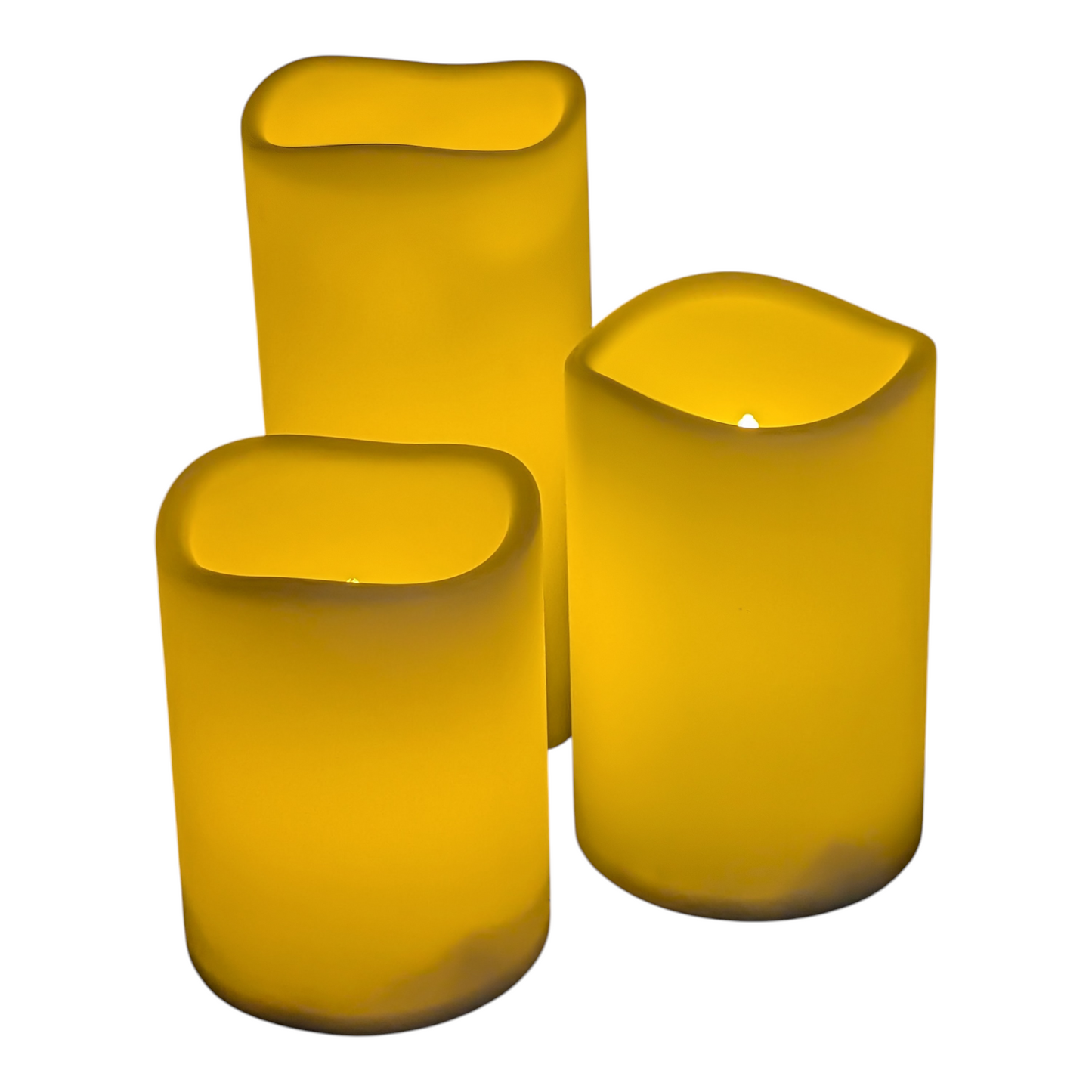 Oversized Flameless LED Candle Trio – Battery‑Operated