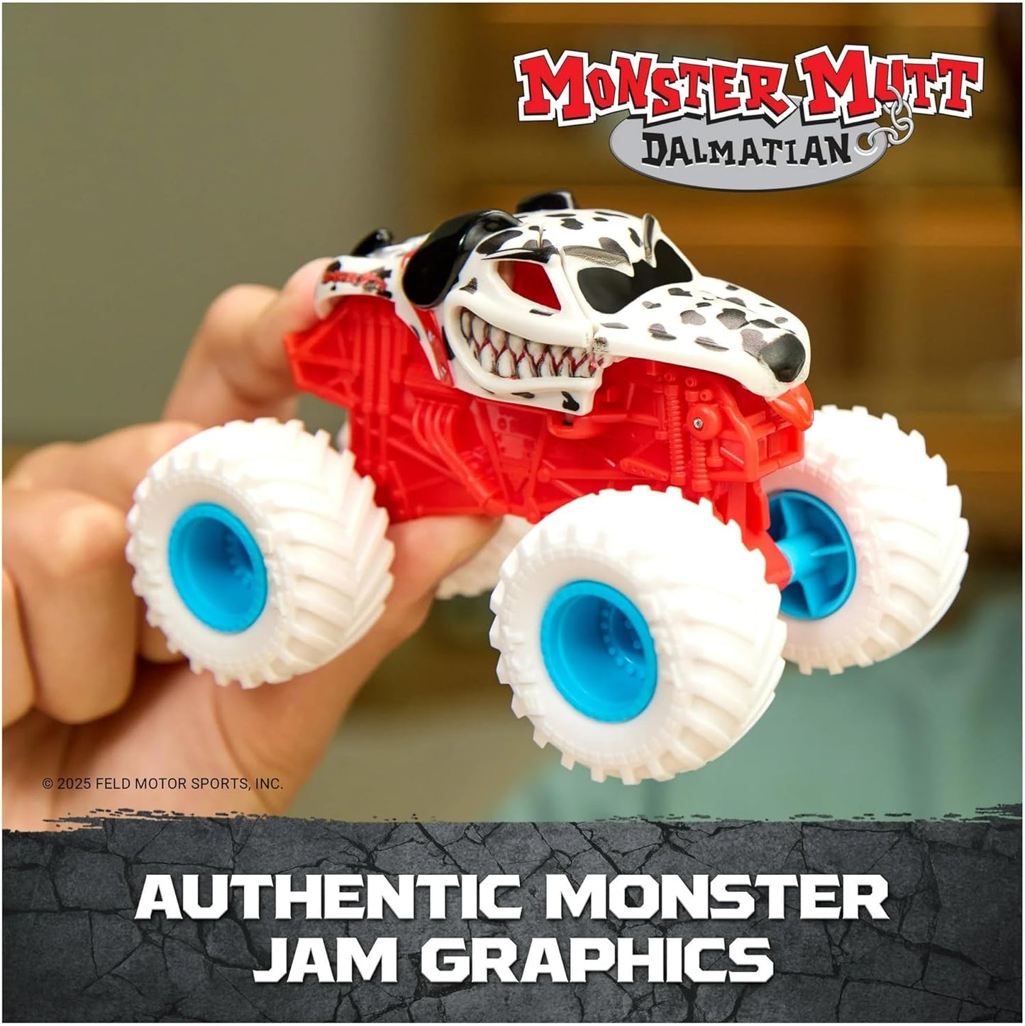 Monster Jam 1:64 Scale Smash and Bash Monster Truck - Monster Mutt