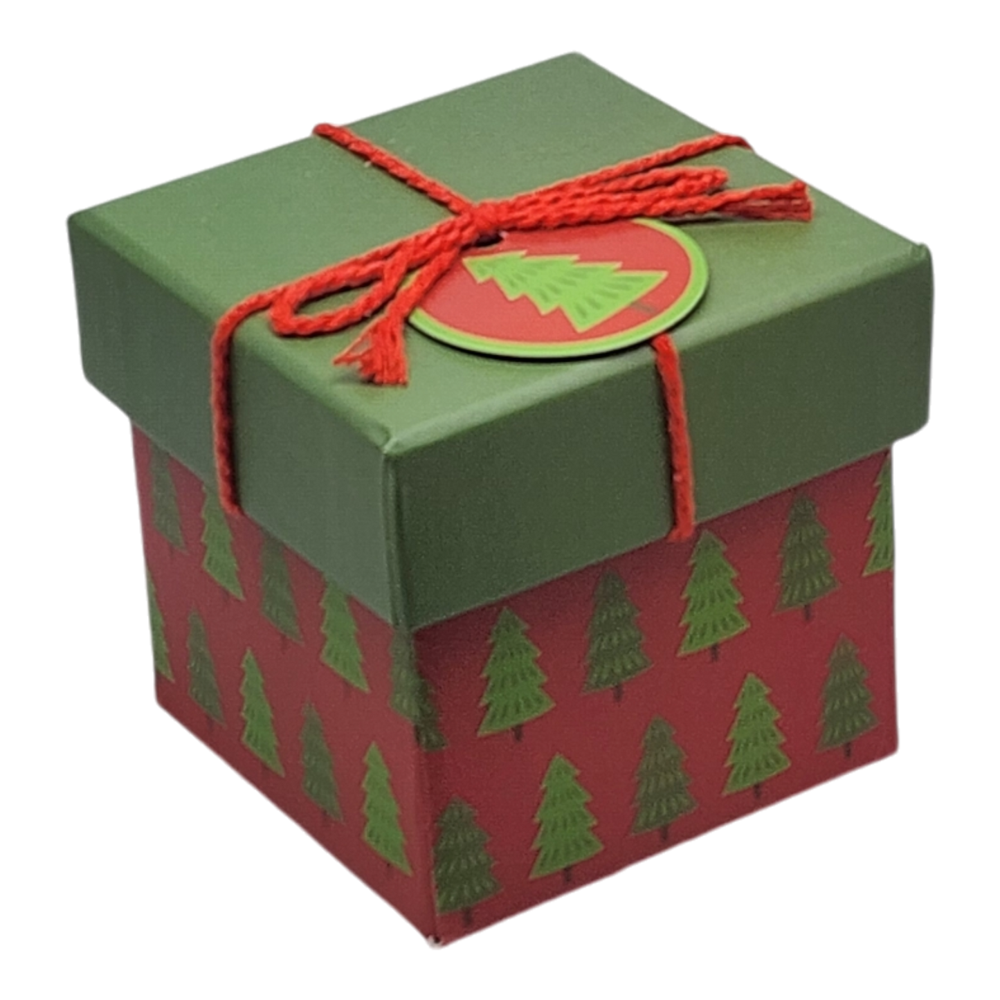 Gift Box Cube for Gift Cards - 3" x 3" -  Trees