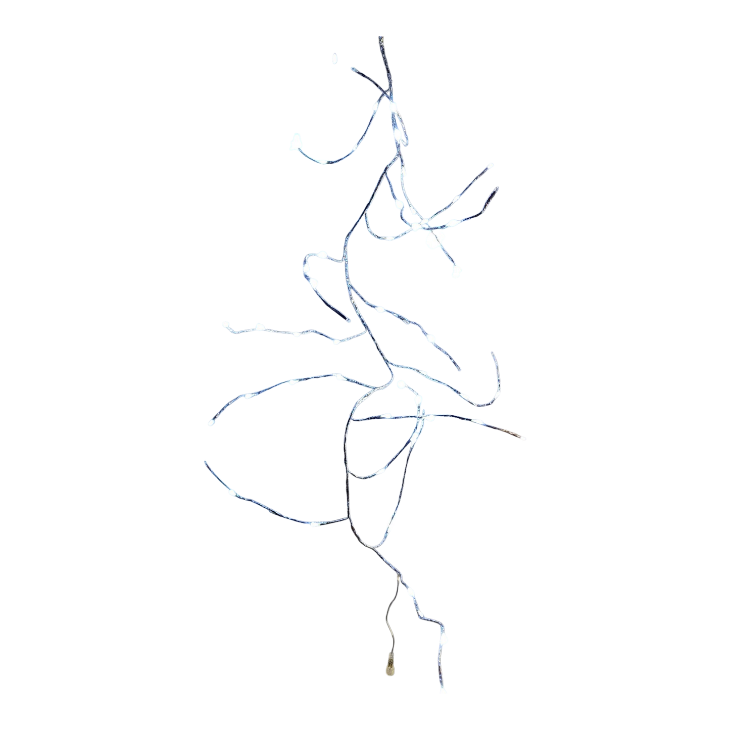6 Foot Pre-Lit LED Twinkle Silver Branch Garland