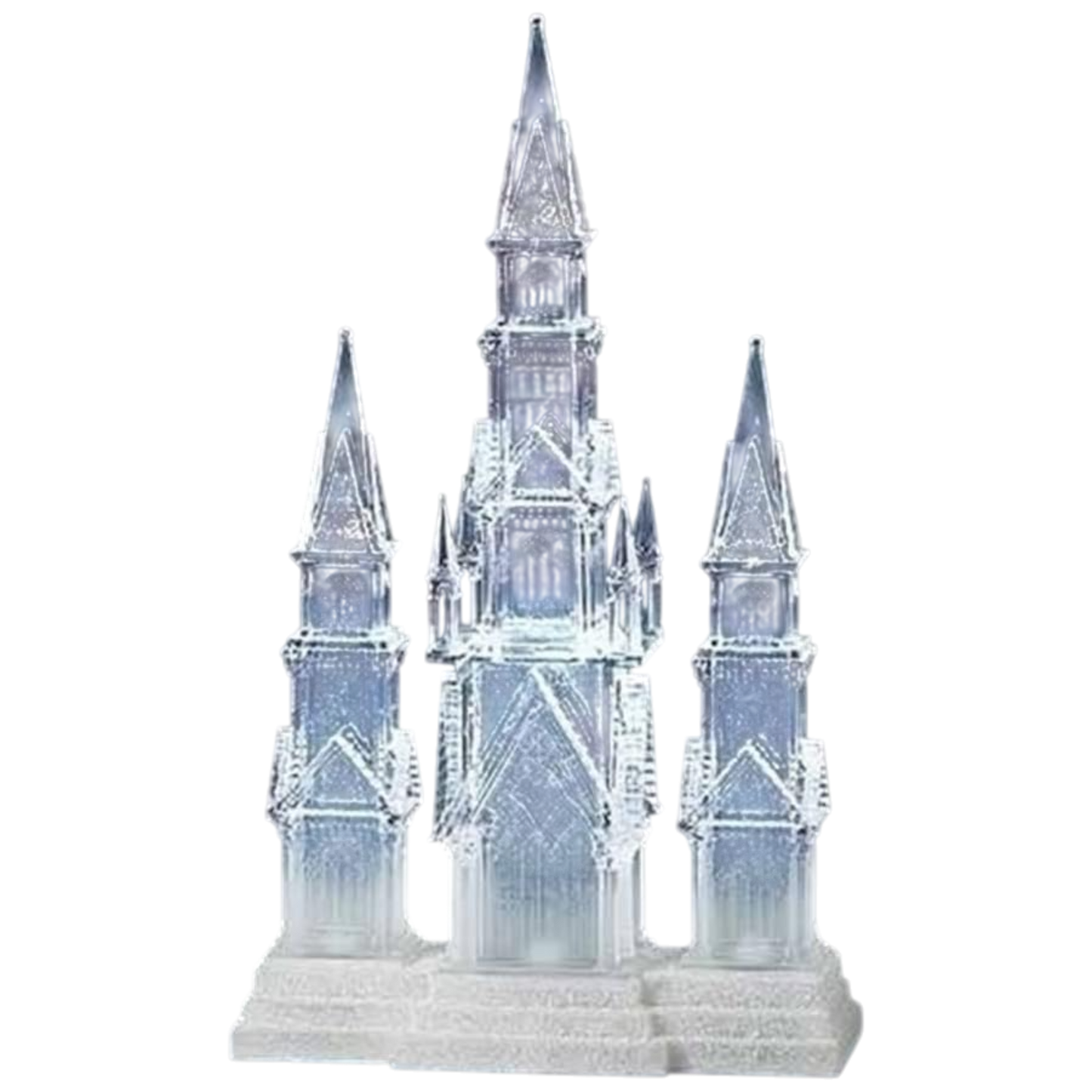Lighted Three Tower Church Waterglobe