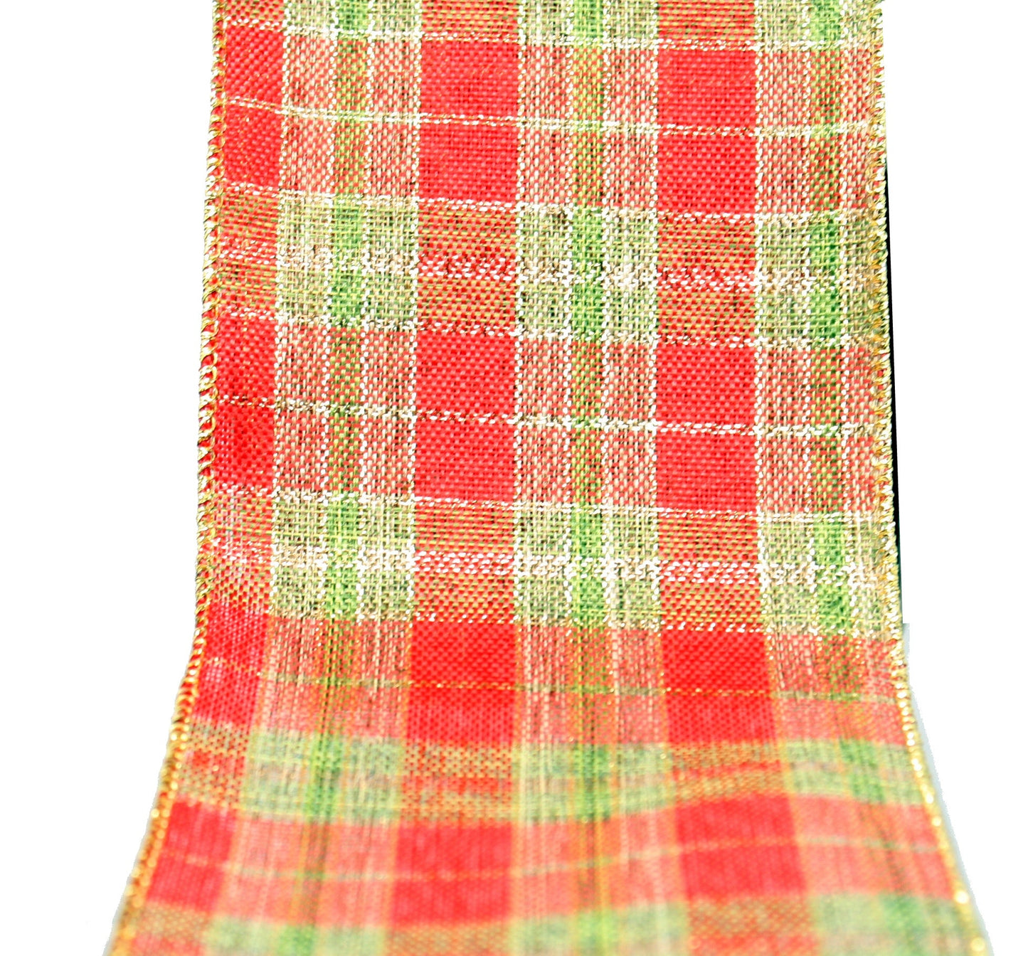 Red and Green Wired Ribbon Roll