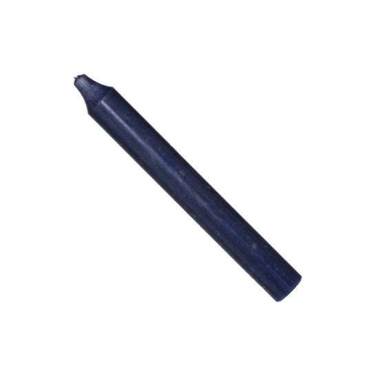 Rustic Taper Dinner Candle - 7 Inch Navy Blue