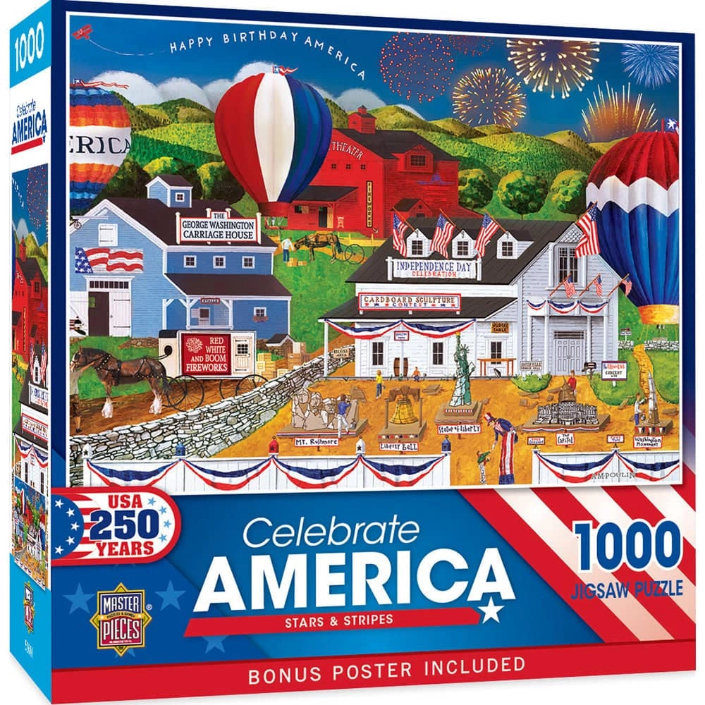 Celebrate America - Stars & Stripes 1000 Piece Jigsaw Puzzle