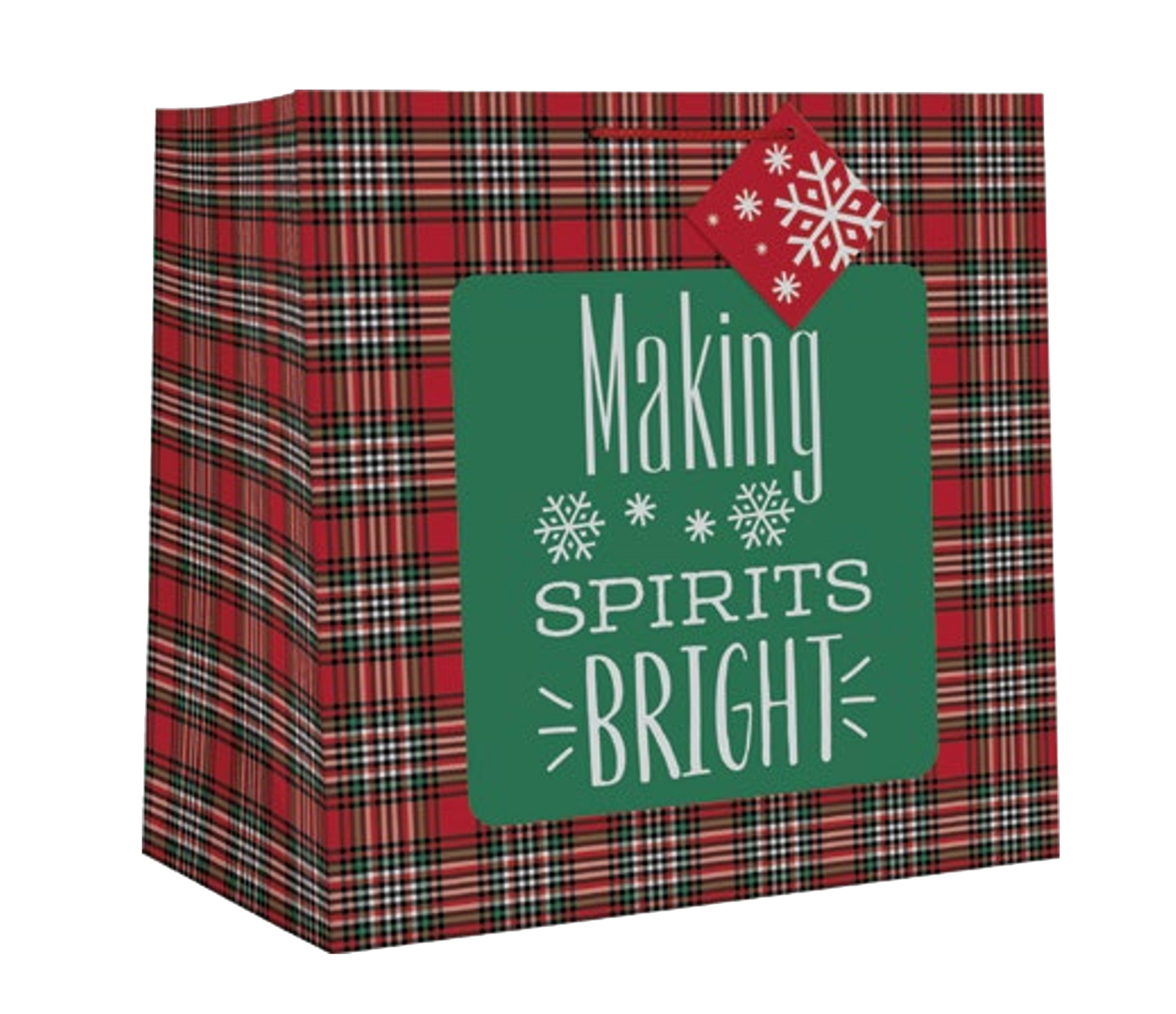 Square Jumbo Gift Bag - Spirits Bright
