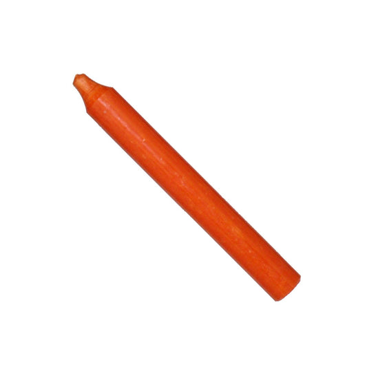Rustic Taper Dinner Candle - 7 Inch Dark Orange