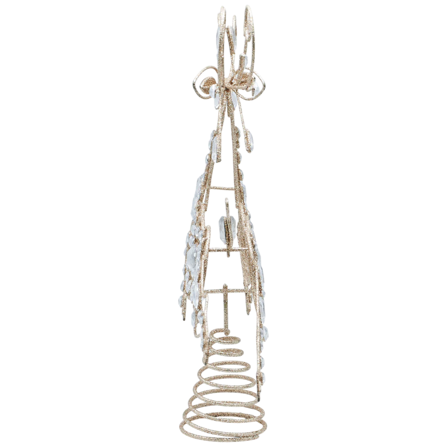 Crystal & Wire Reindeer Treetopper - 13 Inch