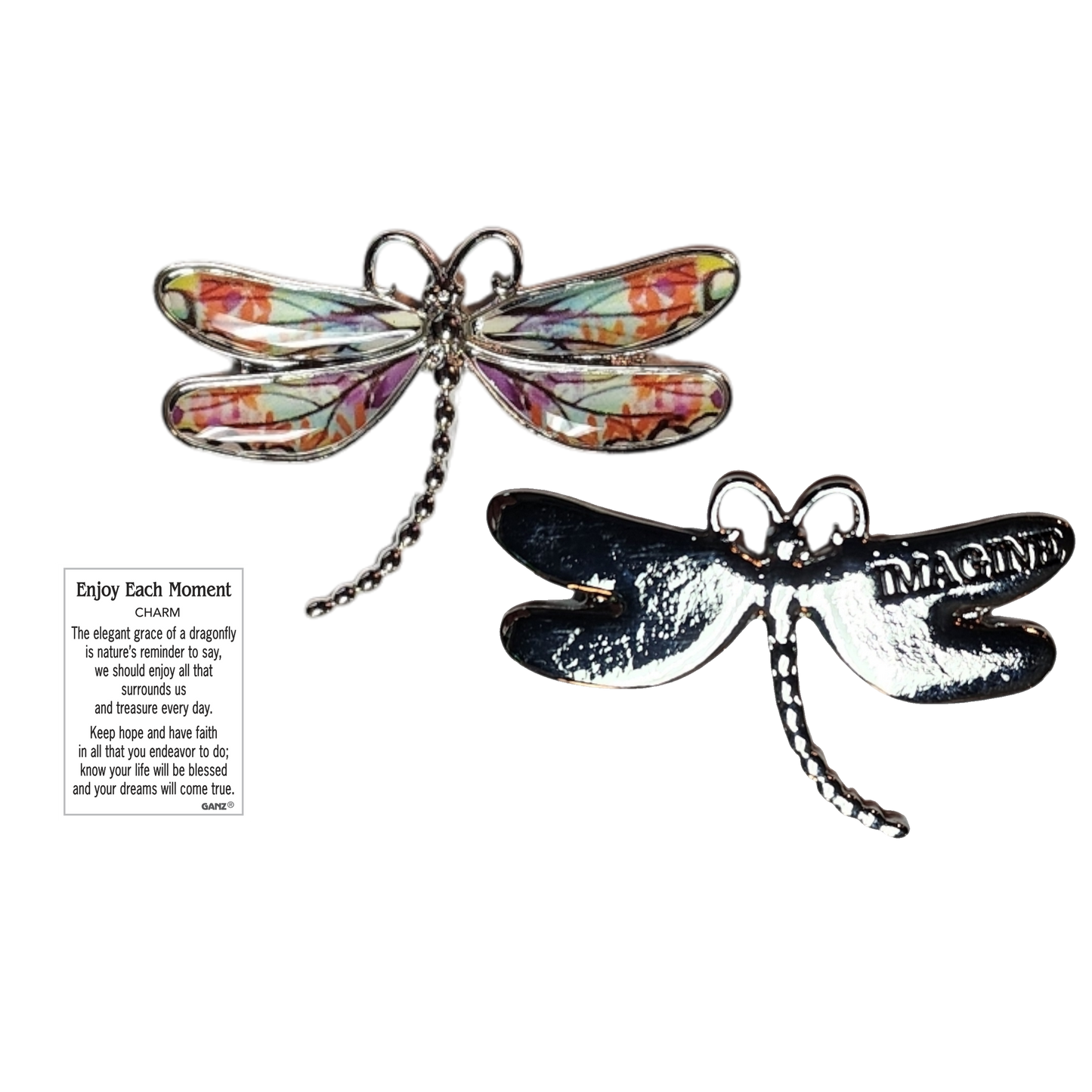 Dragonfly Inspriational Pocket Charm -