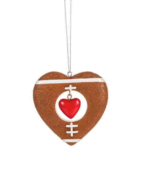 Sports Heart Ornament -  Football