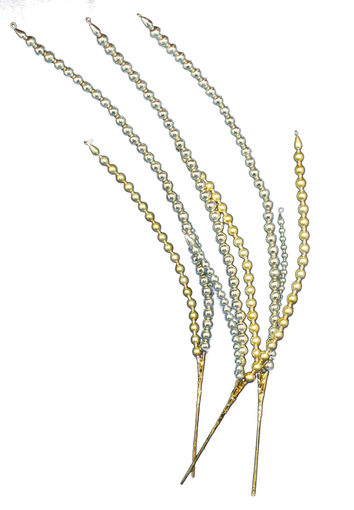 Gold Bead Spires - Set of 3