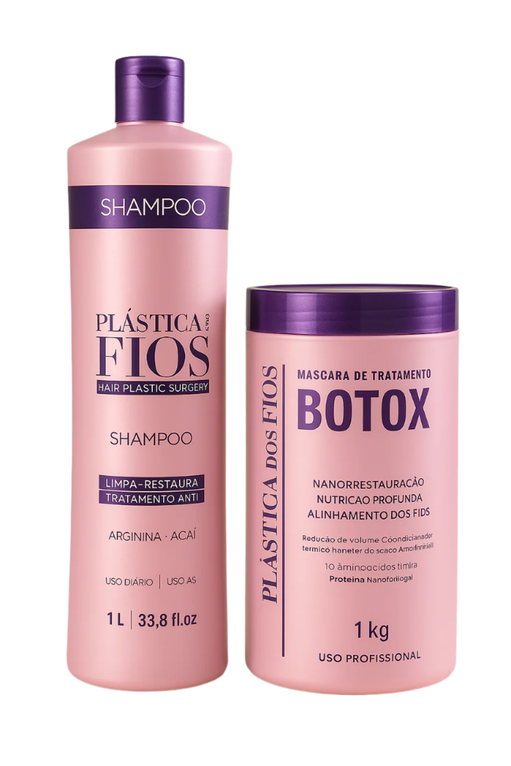 Cadiveu Plastica Dos Fios Hydrating Kit Shampoo & Hair Btox Mask 34oz 1000ml