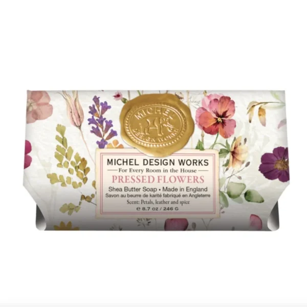 Pressed Flowers Large Bath Soap Bar