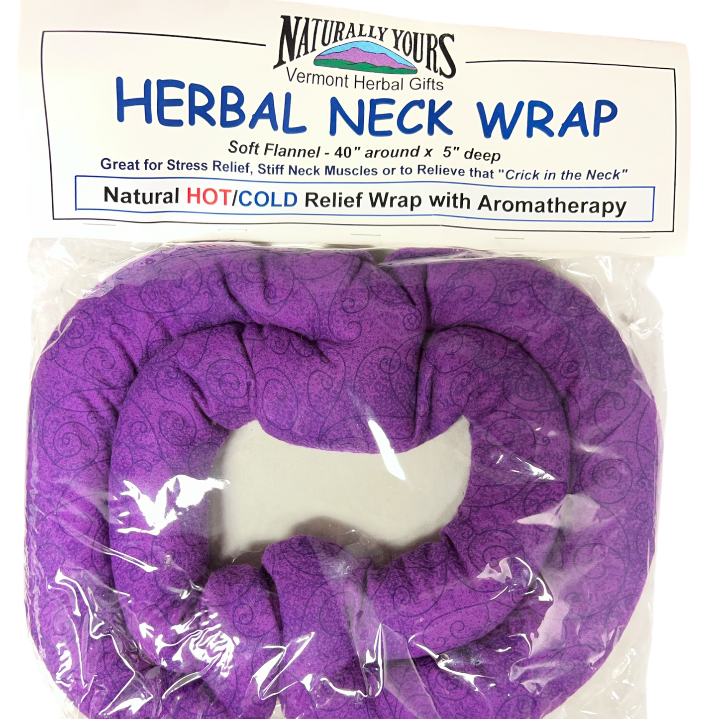 Herbal Hot/Cold Therapy Flannel Neck Wrap
