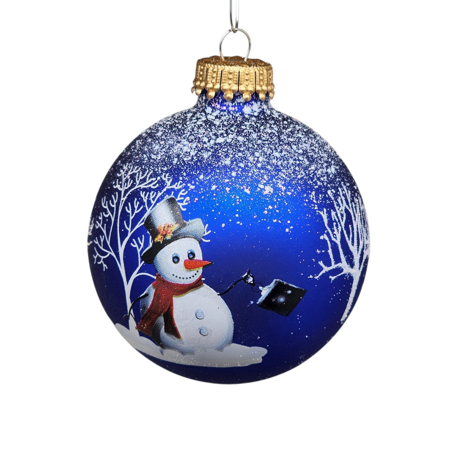 Krebs Value Glass Ball 4 pack - Woodland Snowman