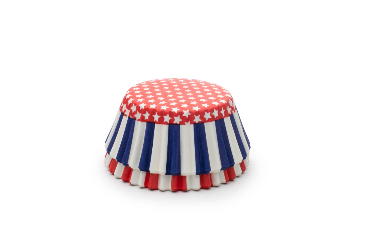 Patriotic Cupcake Liners -  50 Count