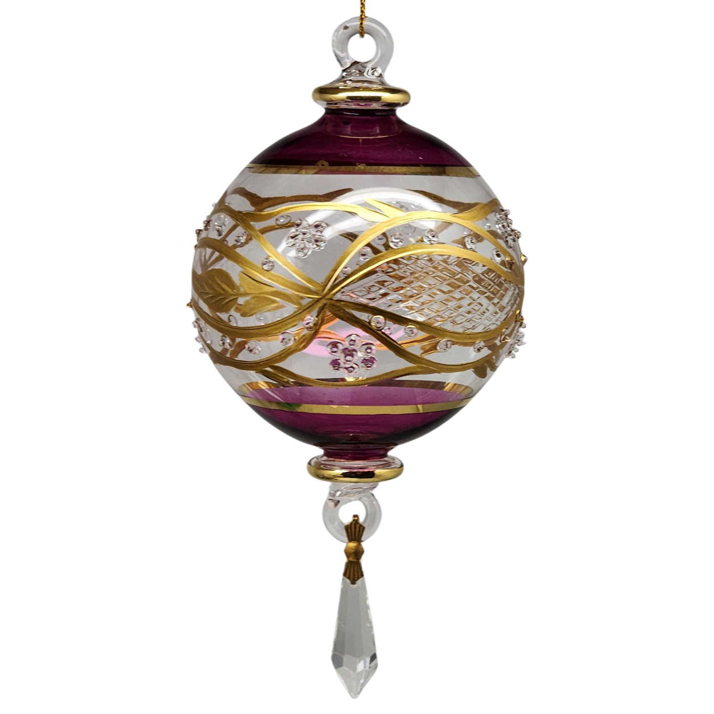 Blown Glass Ornament - "Regal Jewel"