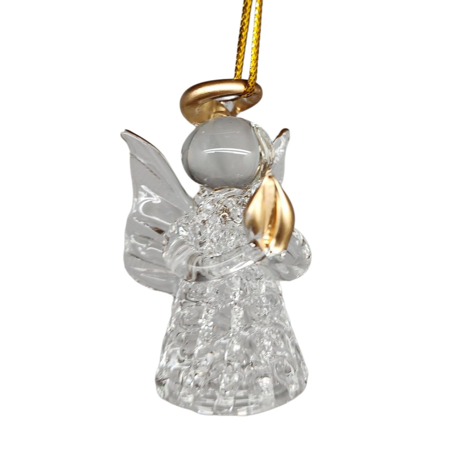 Spun Glass Angel Ornaments with Candle