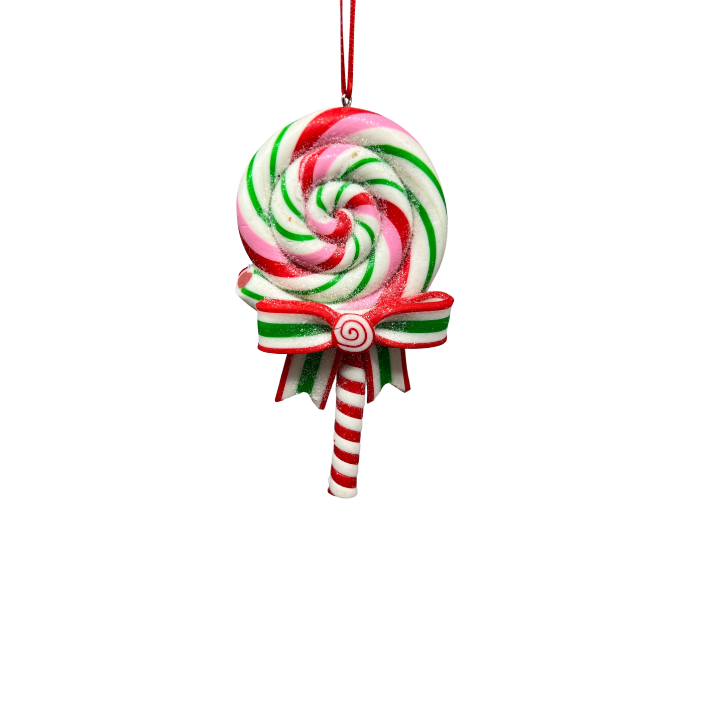Candycane Treats Hanging Ornament - Multicolor Pinwheel